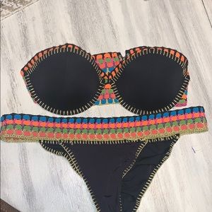 BEACH BUNNY BRONZE STRAPLESS BIKINI